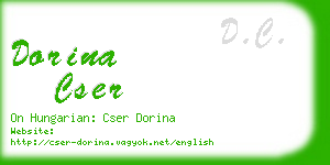 dorina cser business card